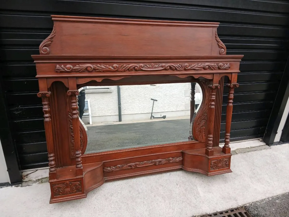 Large Overmantle Mirror - Image 2