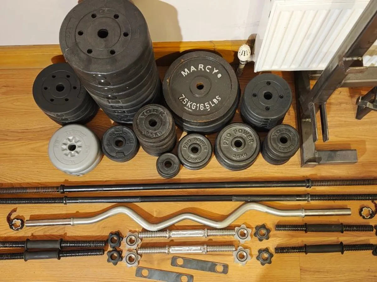 Weights , complete Home Gym Set  157kg - Image 2