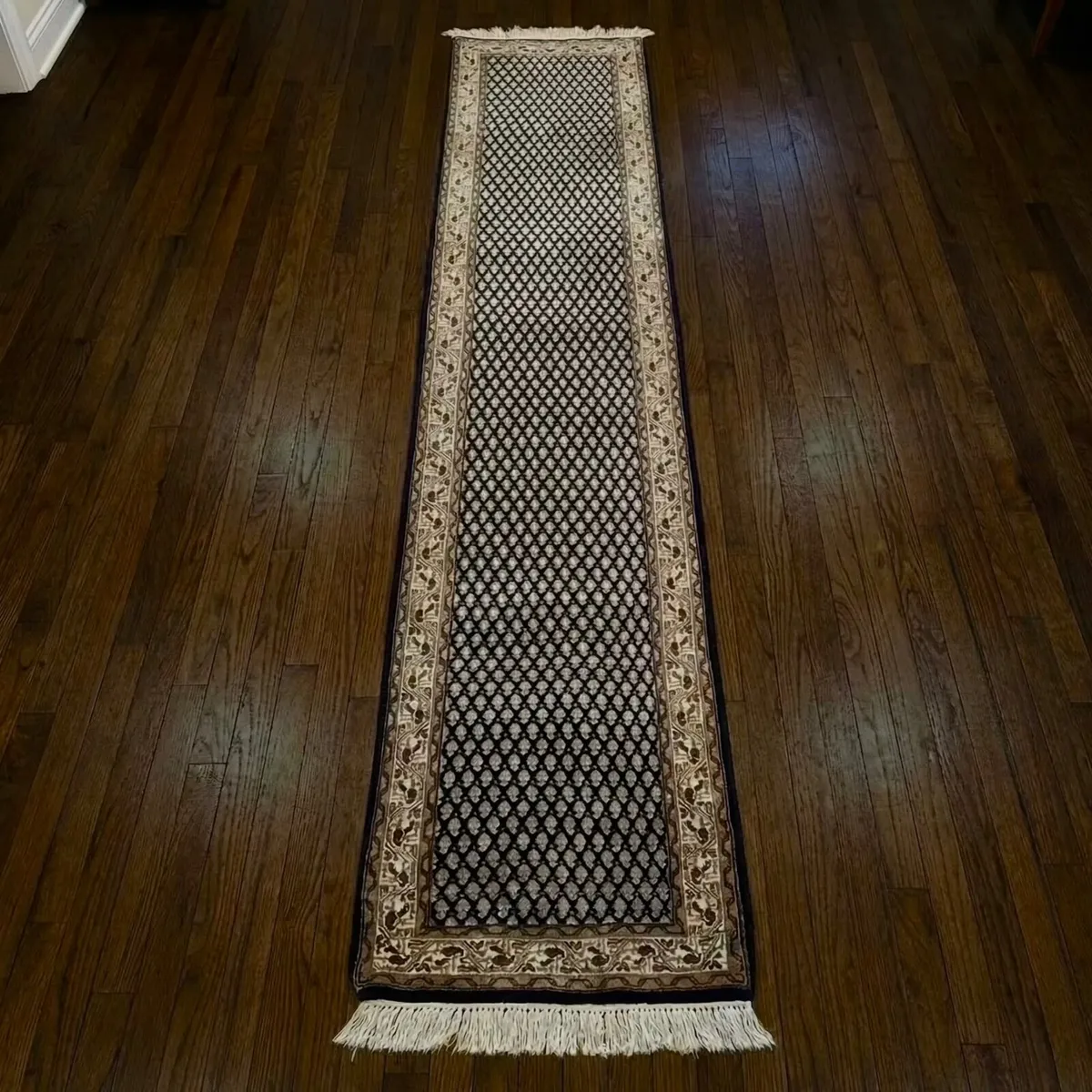 Very nice blue and gold and creams runner carpet - Image 2
