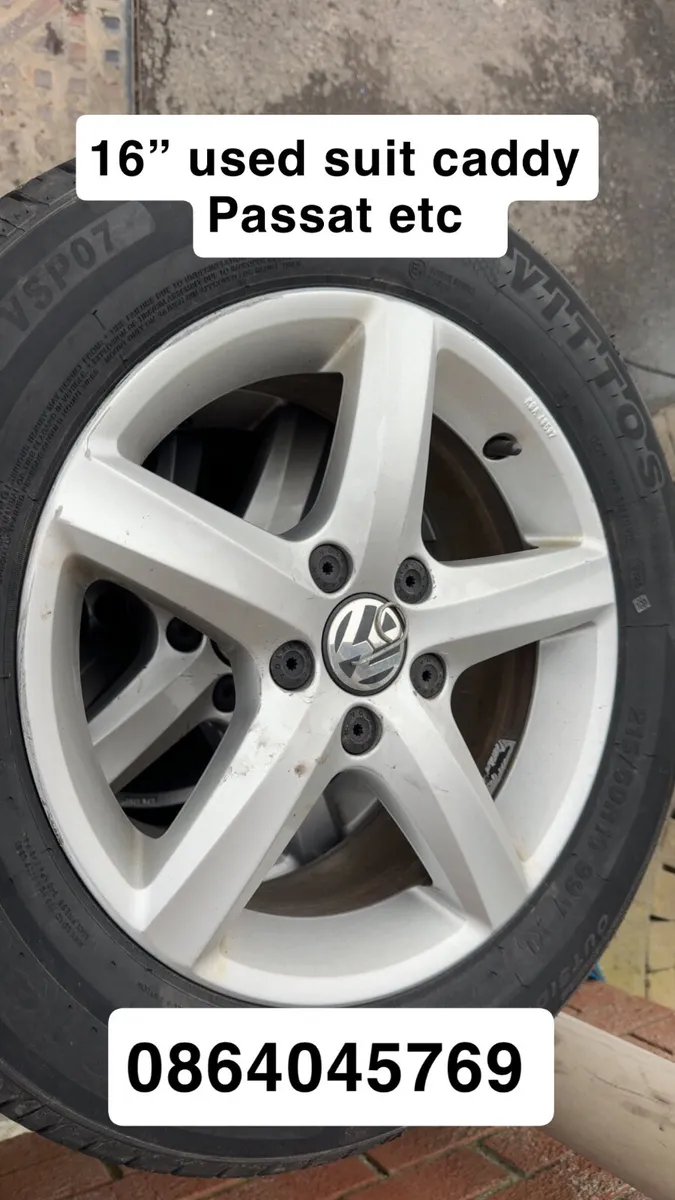 16” Alloys & tyres vw 5x112