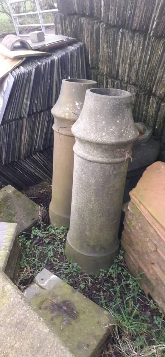 Bangor slates chimney pots floor ridge roof tiles - Image 2