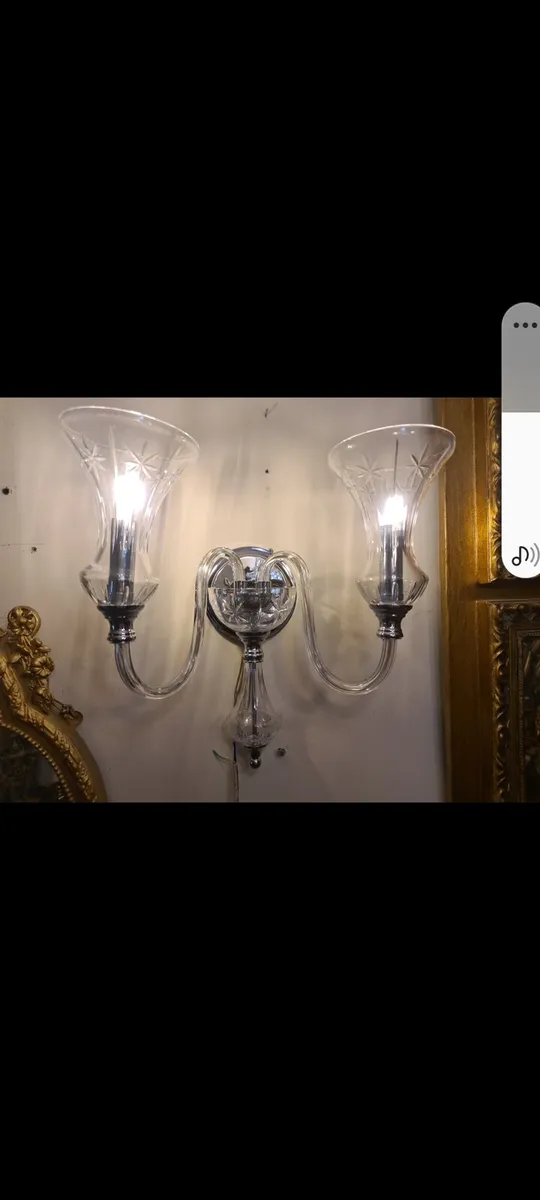 Preciosa crystal wall lights POSTAGE AVAILABLE - Image 2