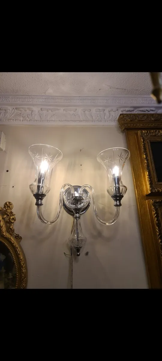 Preciosa crystal wall lights POSTAGE AVAILABLE - Image 1