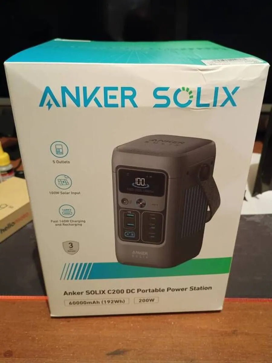 Anker SOLIX C200 DC Power Bank Station (60,000mAh), 192Wh Portable Power Station, LiFePO4 Battery, 200W + 100w Solar Panel - Image 3
