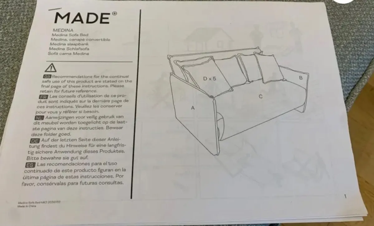 Sofa bed made.com - Image 2