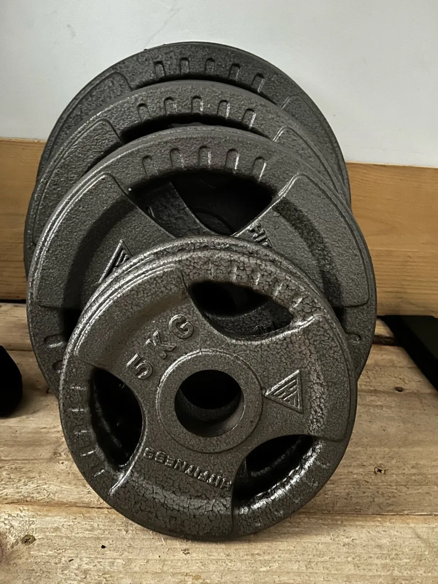 Power rack Olympic 125kg bench barbell etc - Image 3