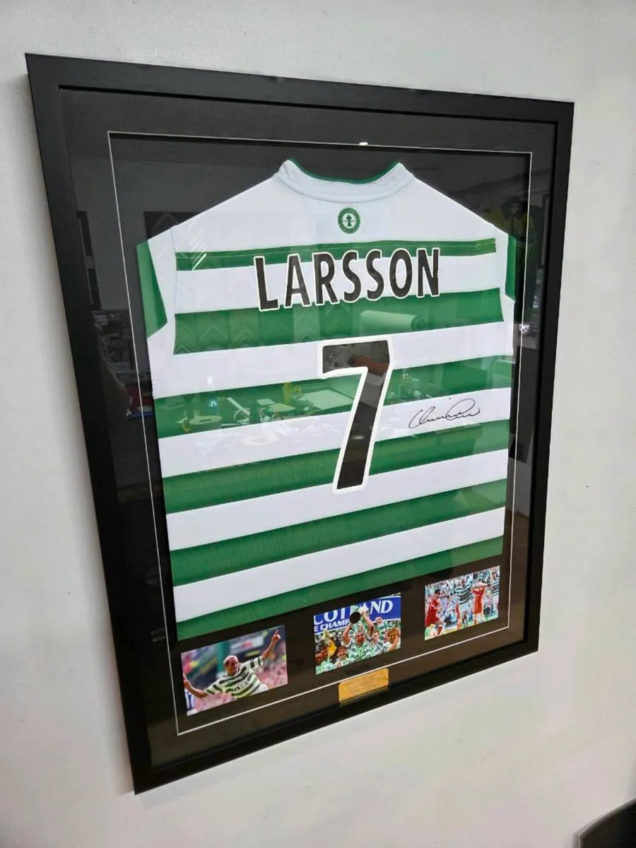 Henrik Larsson Framed Signed 04 Celtic F.C. Shirts - Image 2
