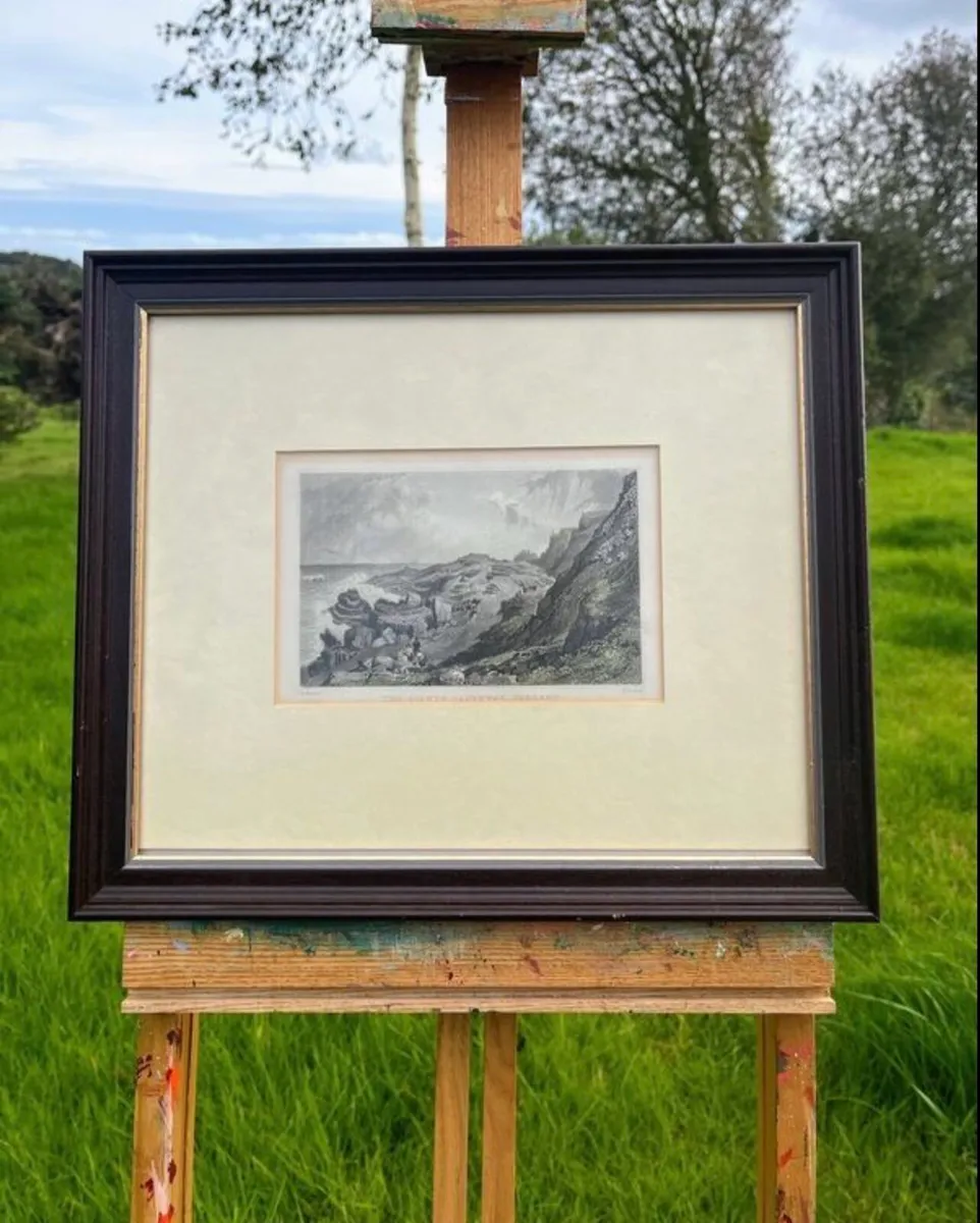 Hand coloured steel engraving - Image 1