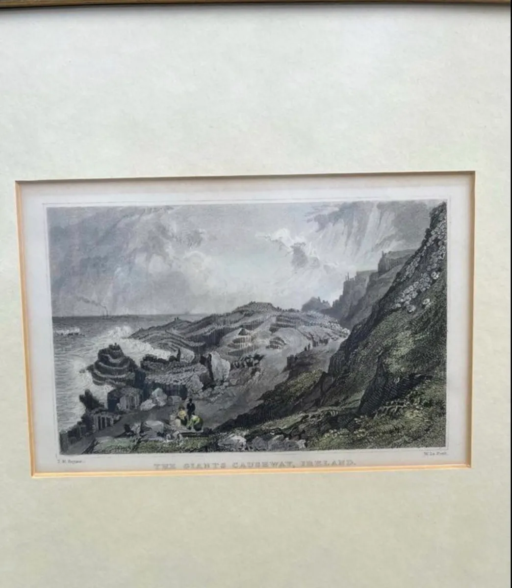 Hand coloured steel engraving - Image 2