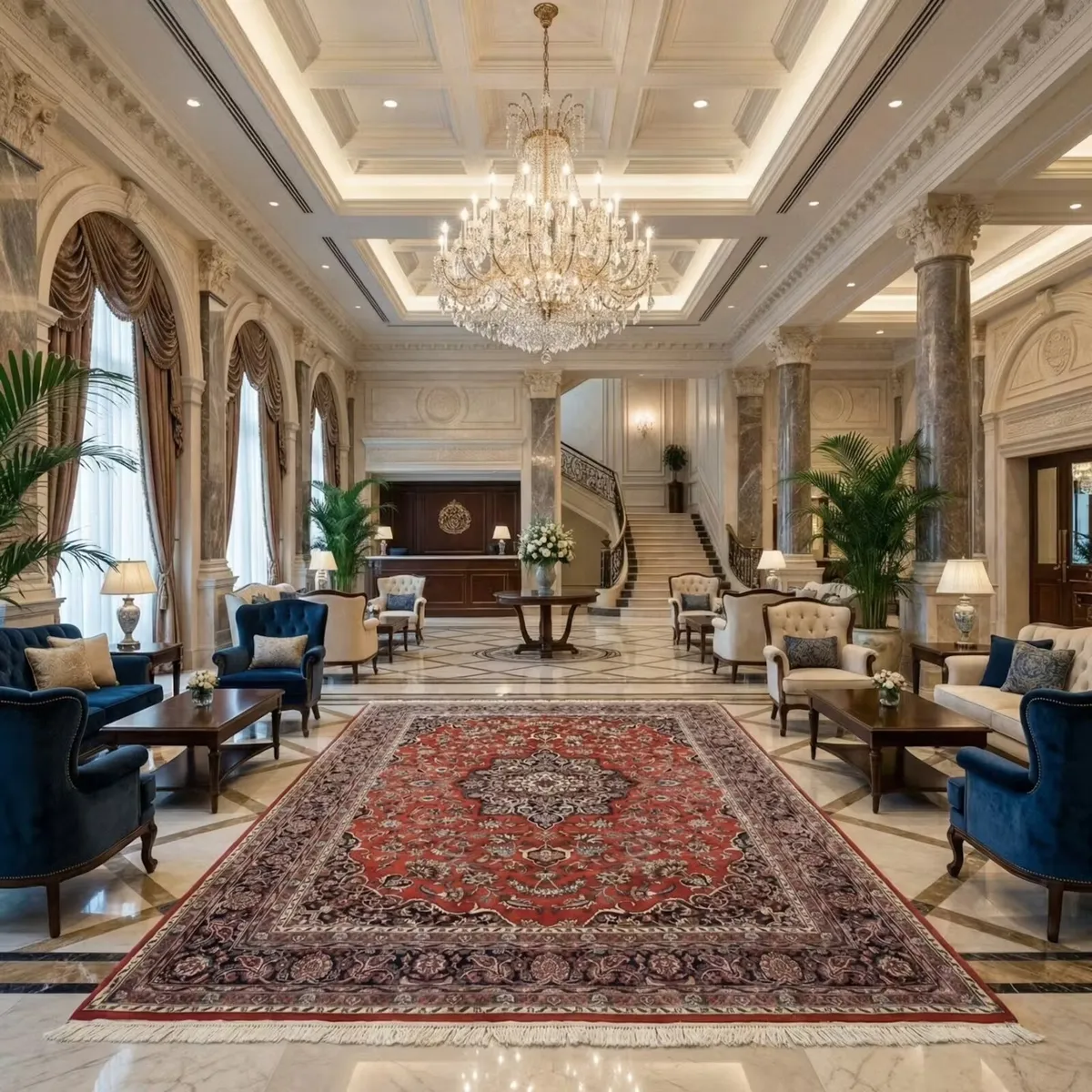 Large good hand knotted carpet. - Image 1