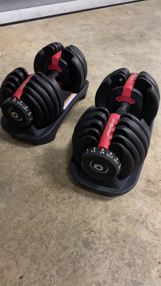 24kg adjustable dumbbells - Image 1