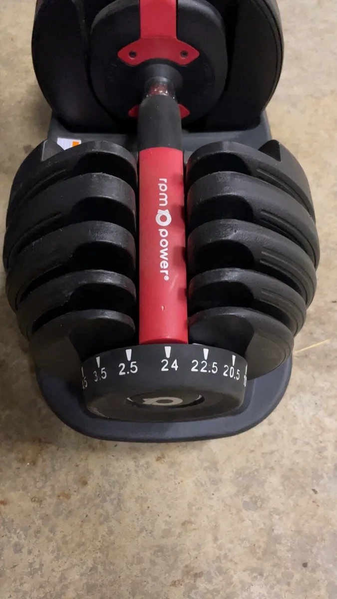 24kg adjustable dumbbells - Image 2