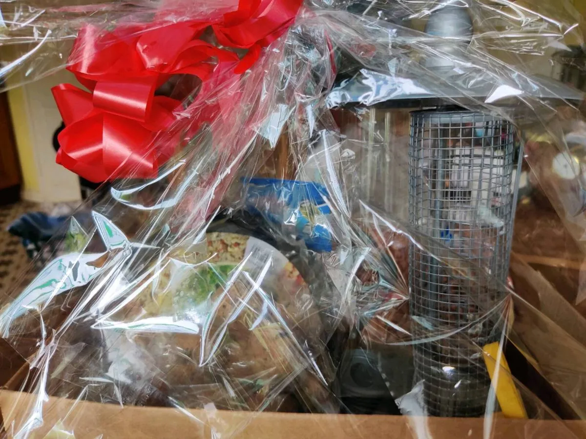 3 IN 1 BIRD FEEDING CAGE, With LOTS Of Bird Food ! - Image 1