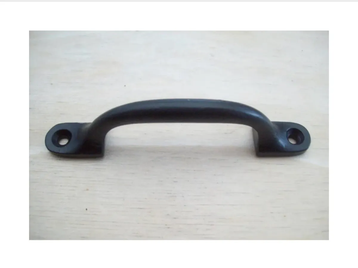 10 x Black Cast Iron Cupboard Drawer Handles NEW - Image 2