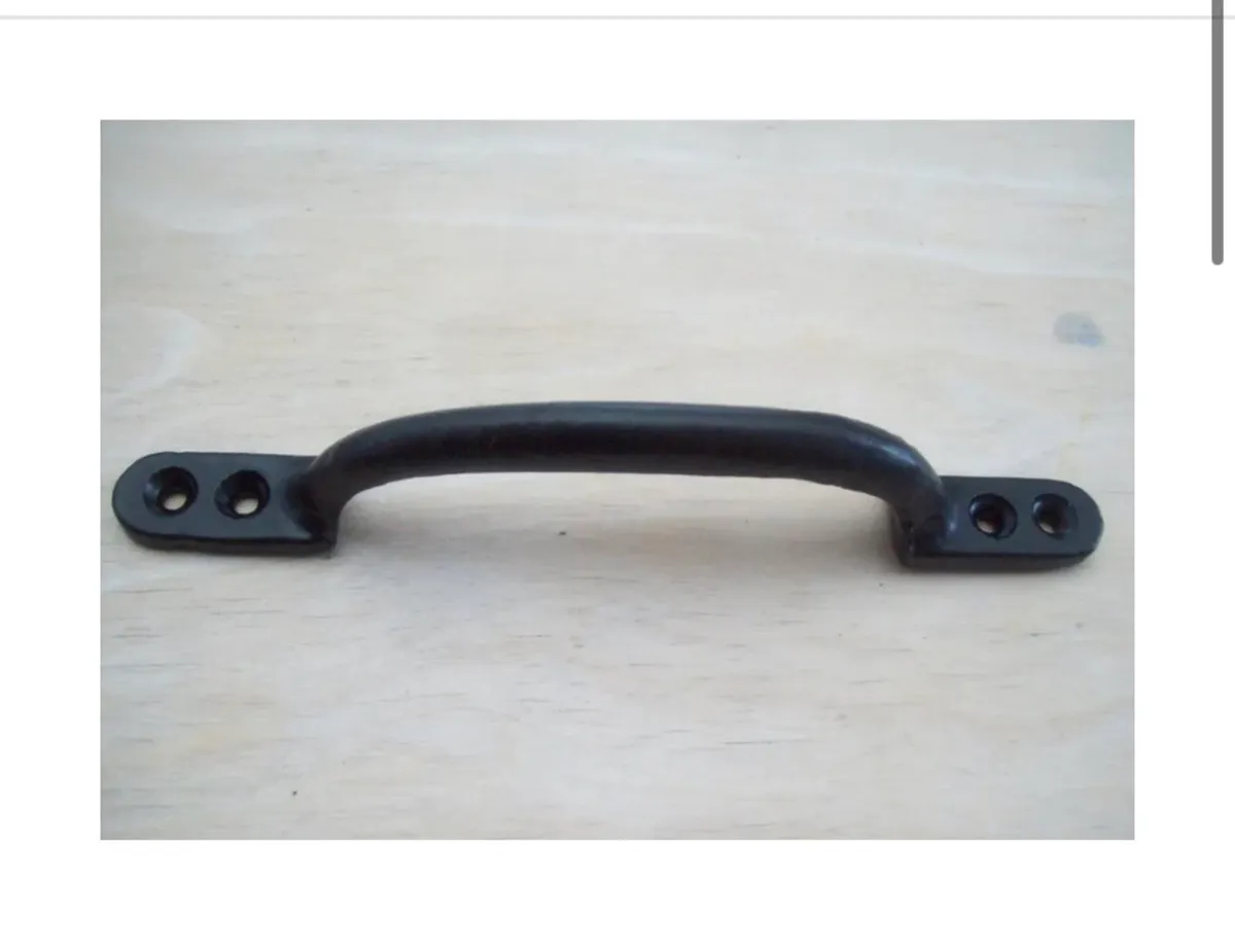 10 x Black Cast Iron Cupboard Drawer Handles NEW - Image 3