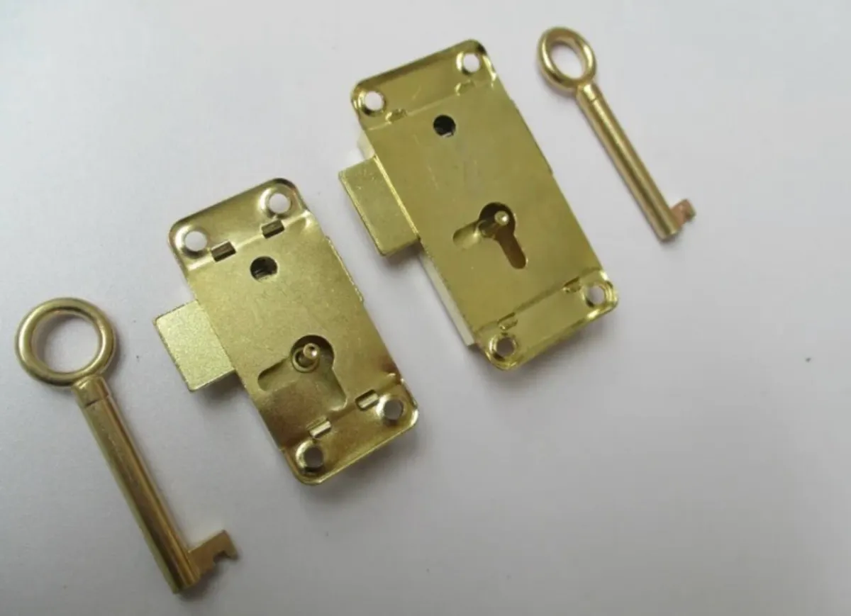 Vintage Style Brass Wardrobe Cupboard Lock NEW - Image 1
