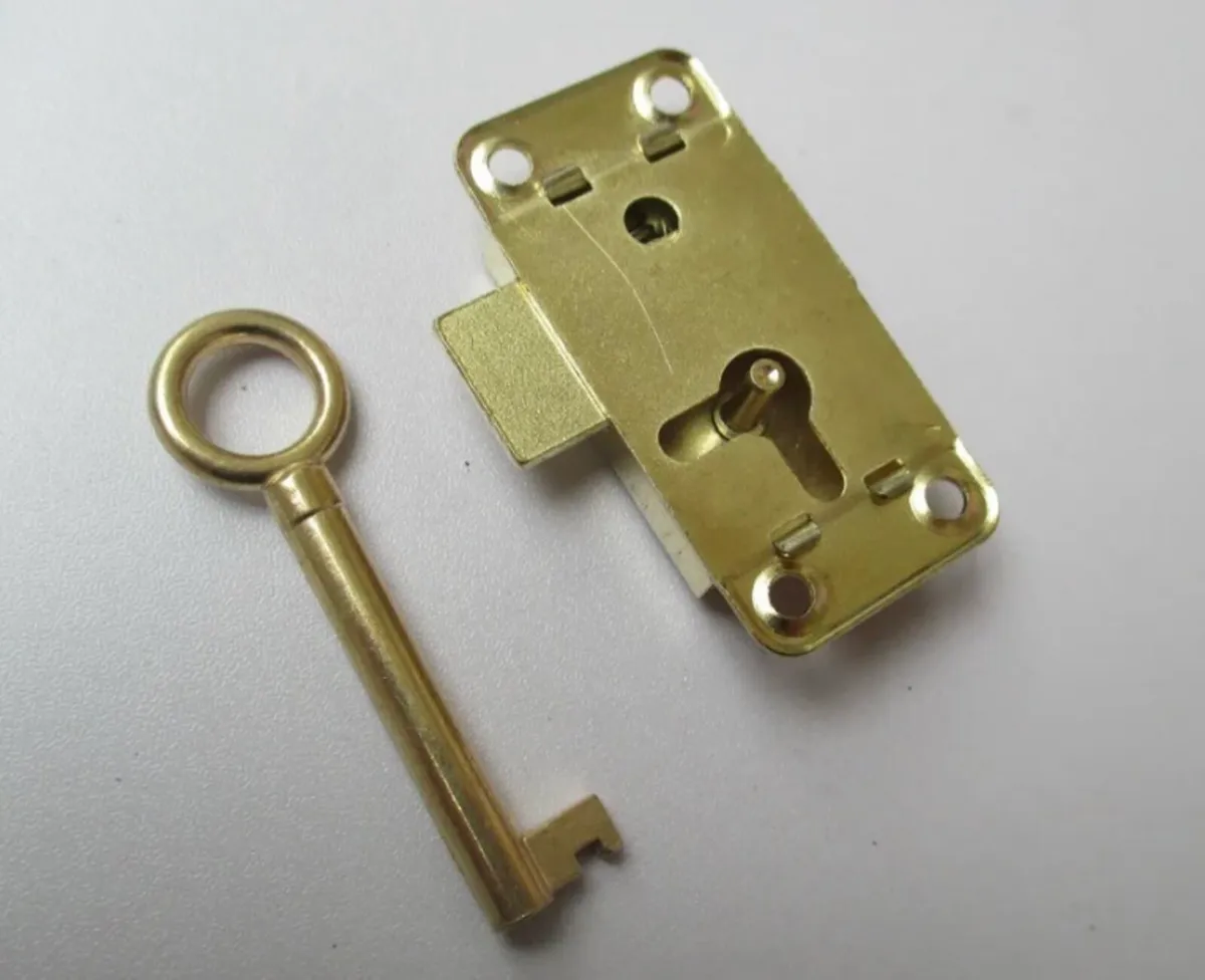 Vintage Style Brass Wardrobe Cupboard Lock NEW - Image 2