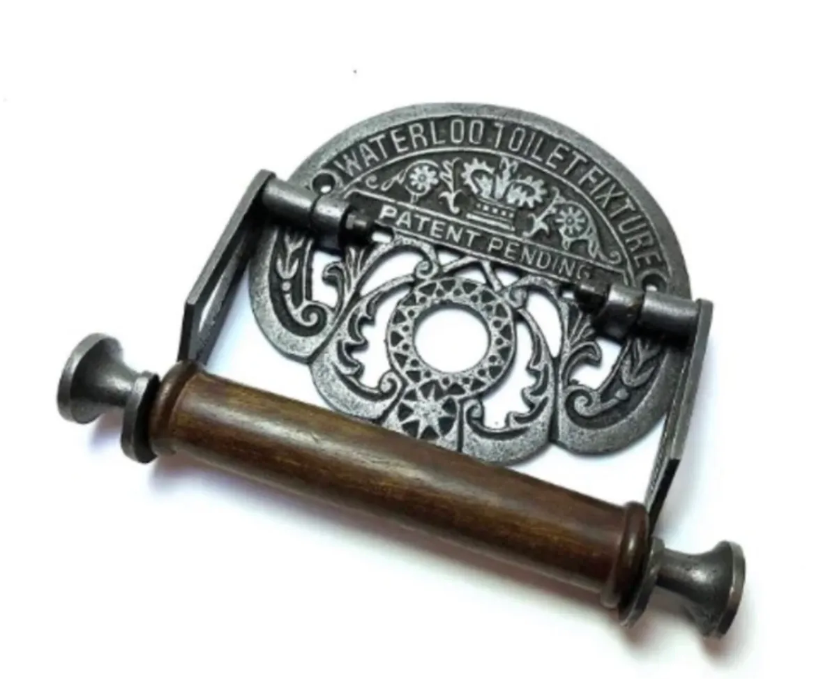 Cast Iron Retro Style Toilet Roll Holder NEW - Image 1