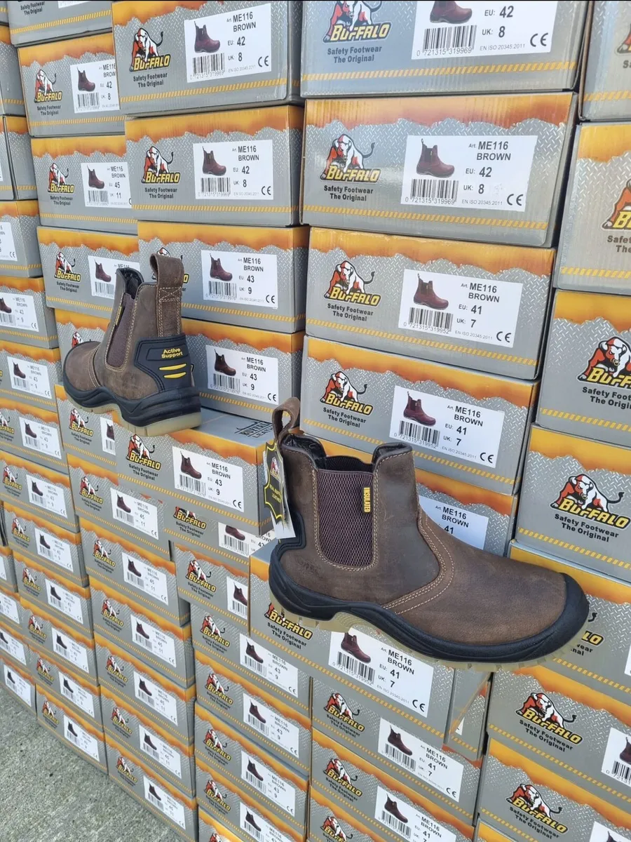 Buffalo slip on safety boots S3 all sizes - Image 1