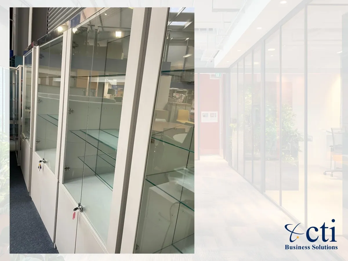 5 x Tall Display Cabinets - Grade A - Image 2