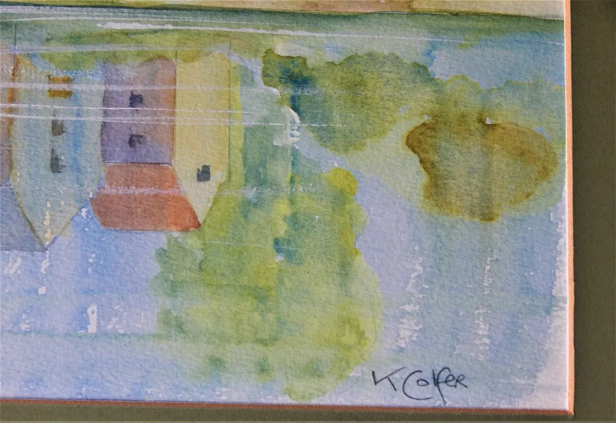 Large Signed Watercolour Painting - Image 4