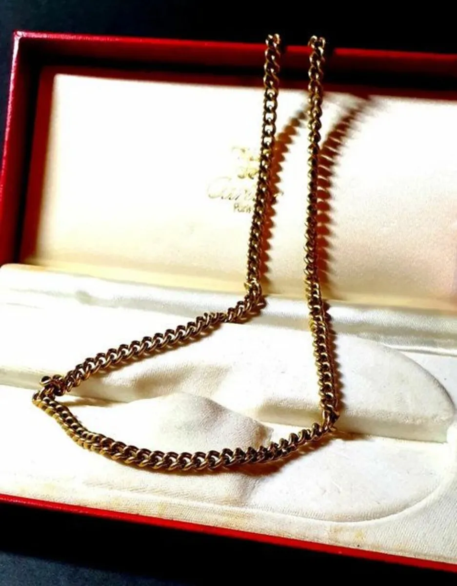 Hallmarked Vintage 22" 9K Gold Neckchain - Image 3