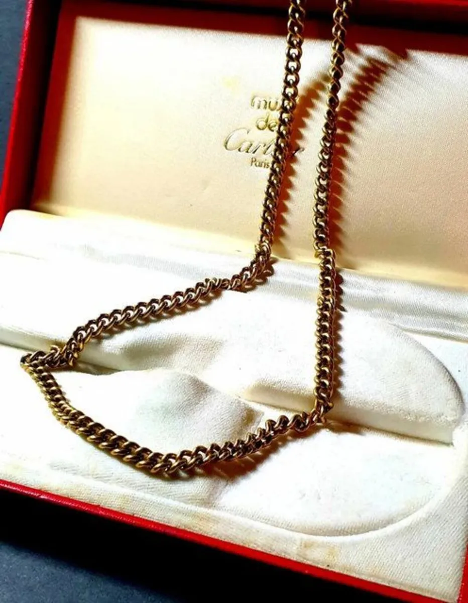 Hallmarked Vintage 22" 9K Gold Neckchain - Image 4