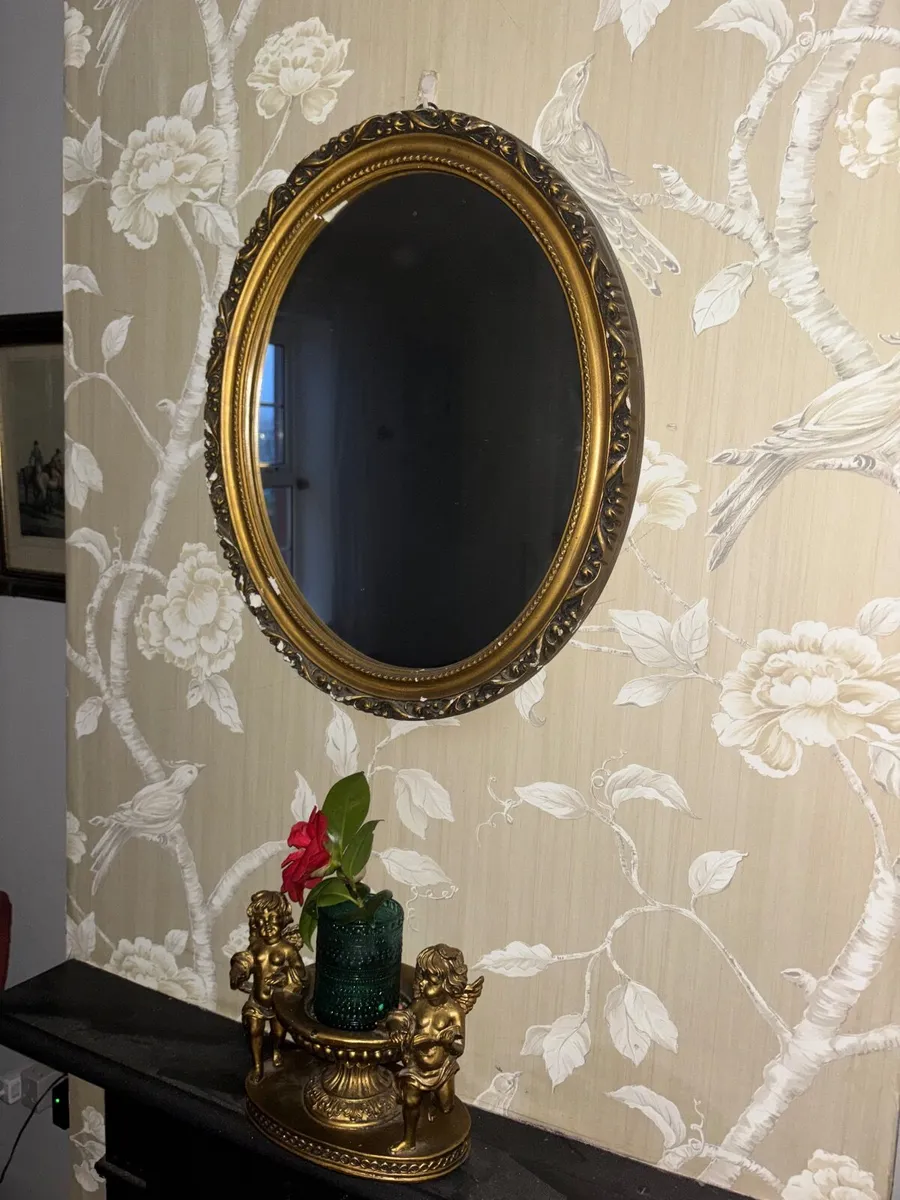 Vintage gold mirrors - Image 1