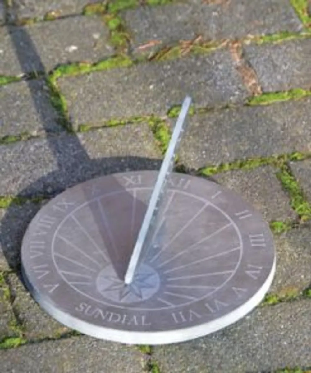 Round slate sundial