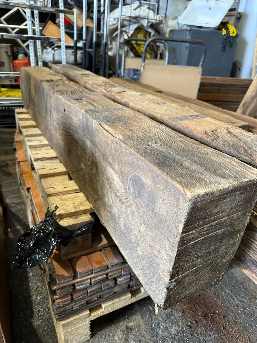 2 reclaimed bell tower beams - Image 2