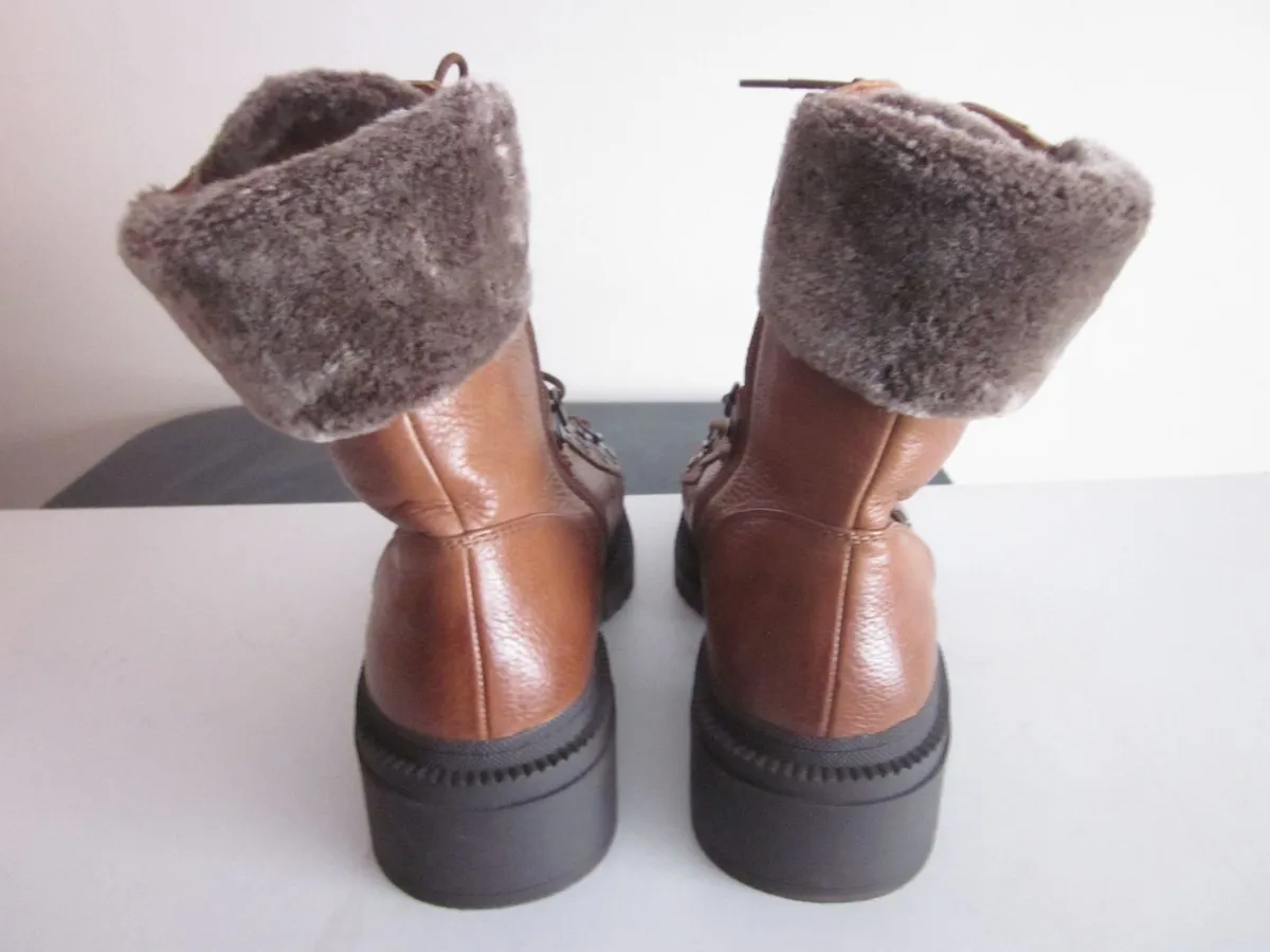 New Regarde Le Ciel Tan Leather Boots UK7 - Image 3