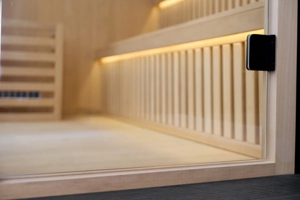 Luxury Outdoor traditional sauna with shower - Image 3