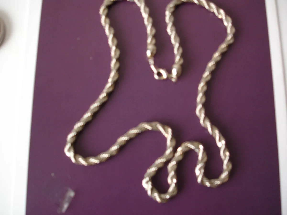 Twisted Rope Necklace 1970's - Image 1