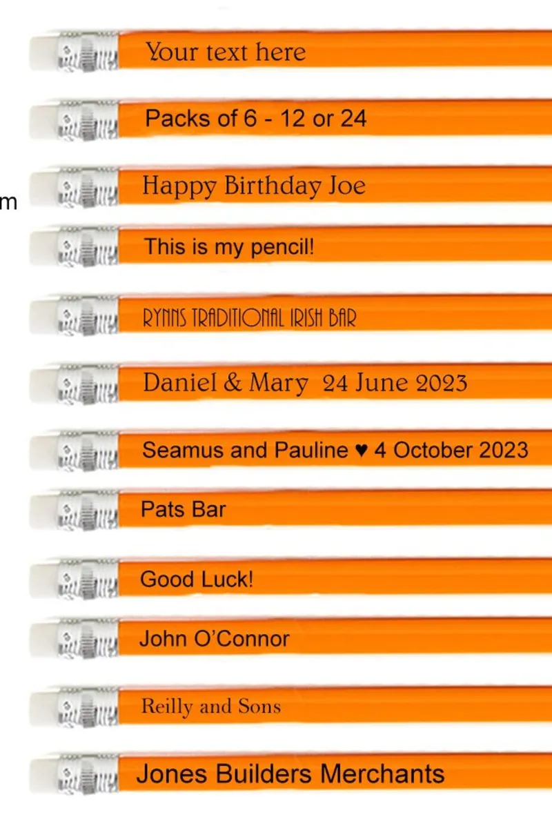 Personally Engraved Pencils - Qty 6 - Image 1