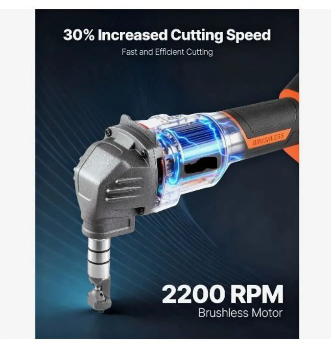 Cordless Metal Nibbler, with 20 V 4000 mAh Batter - Image 2