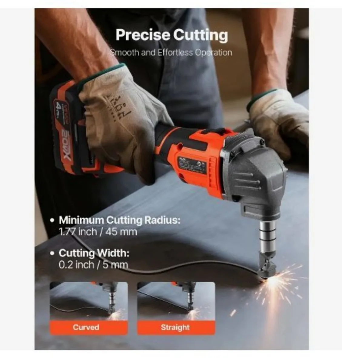 Cordless Metal Nibbler, with 20 V 4000 mAh Batter - Image 3