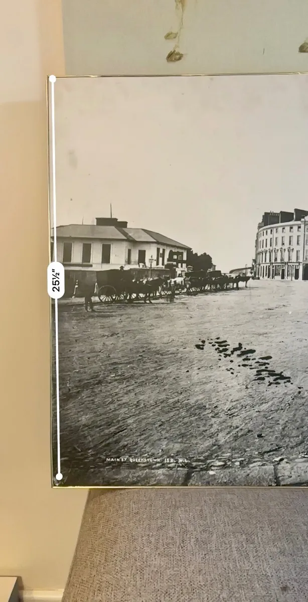 large vintage framed photographic print of Main St - Image 2