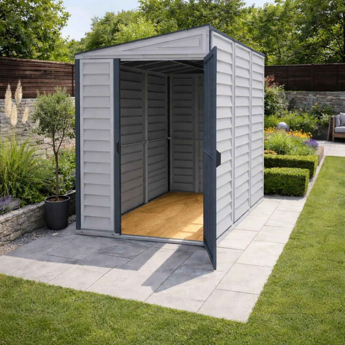 Sidemate 4x8 Vinyl Garden Pent Shed –Free Delivery - Image 3