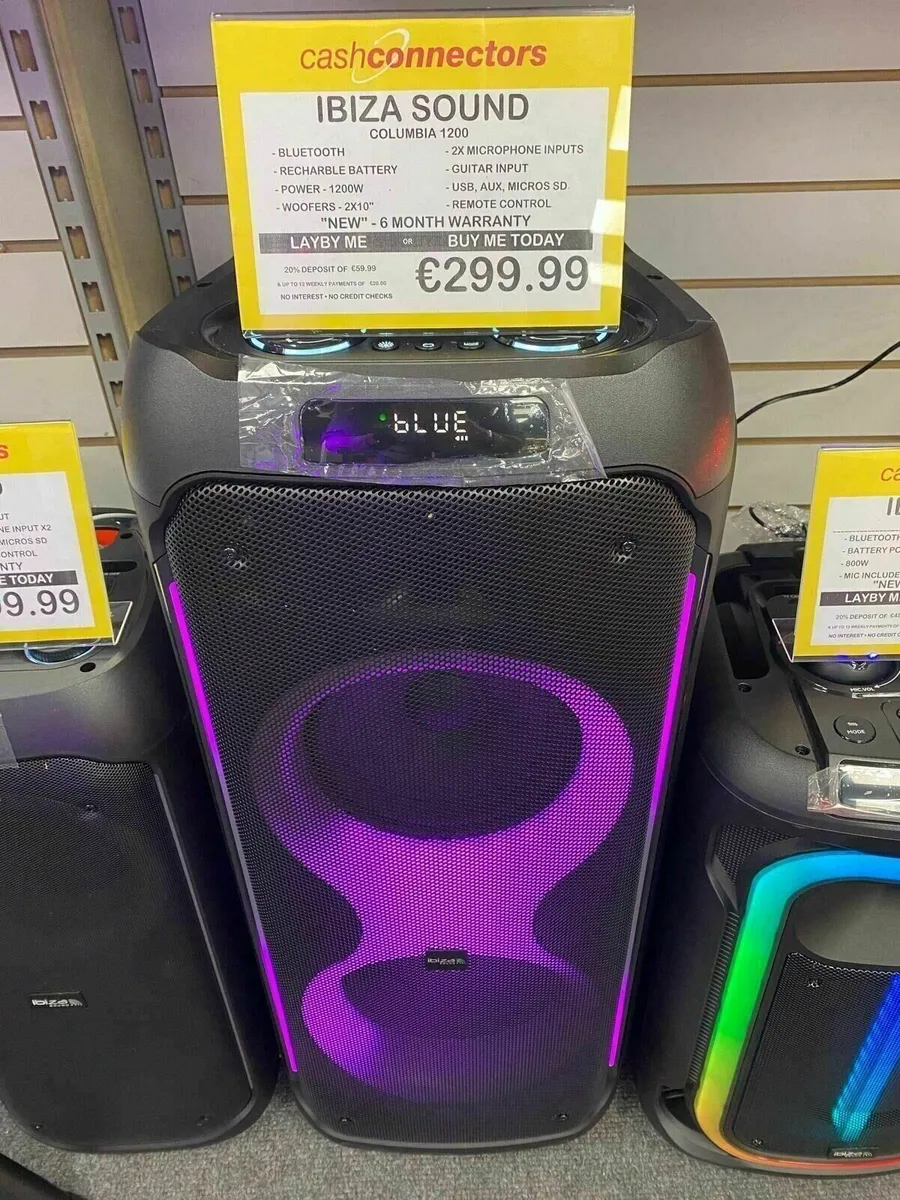 Ibiza Columbia 1200W BT Speaker Portable NEW - Image 1
