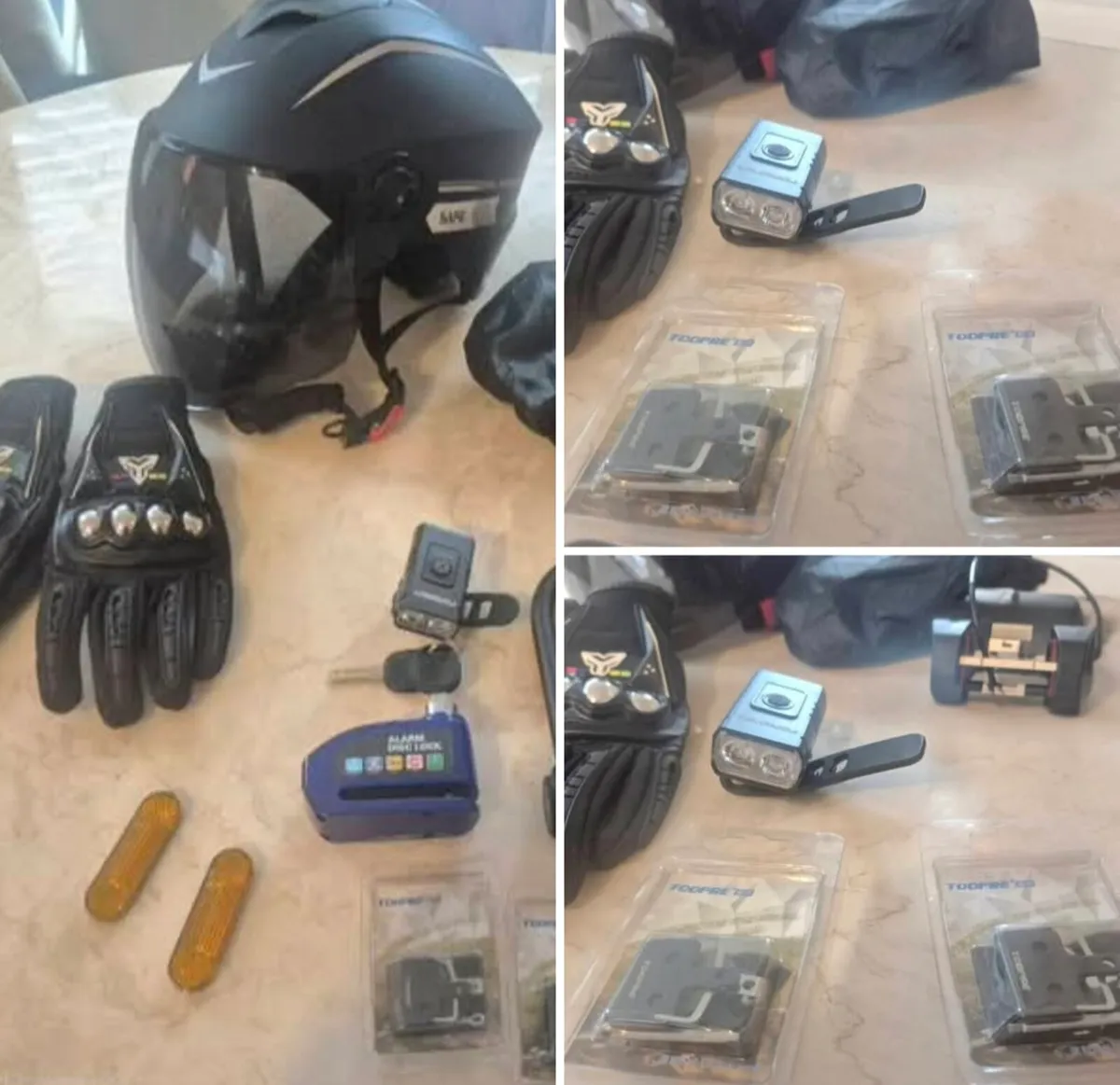 JOB LOTS BICYCLE KITS BIKE HELMET AND GLOVES BIKE - Image 1