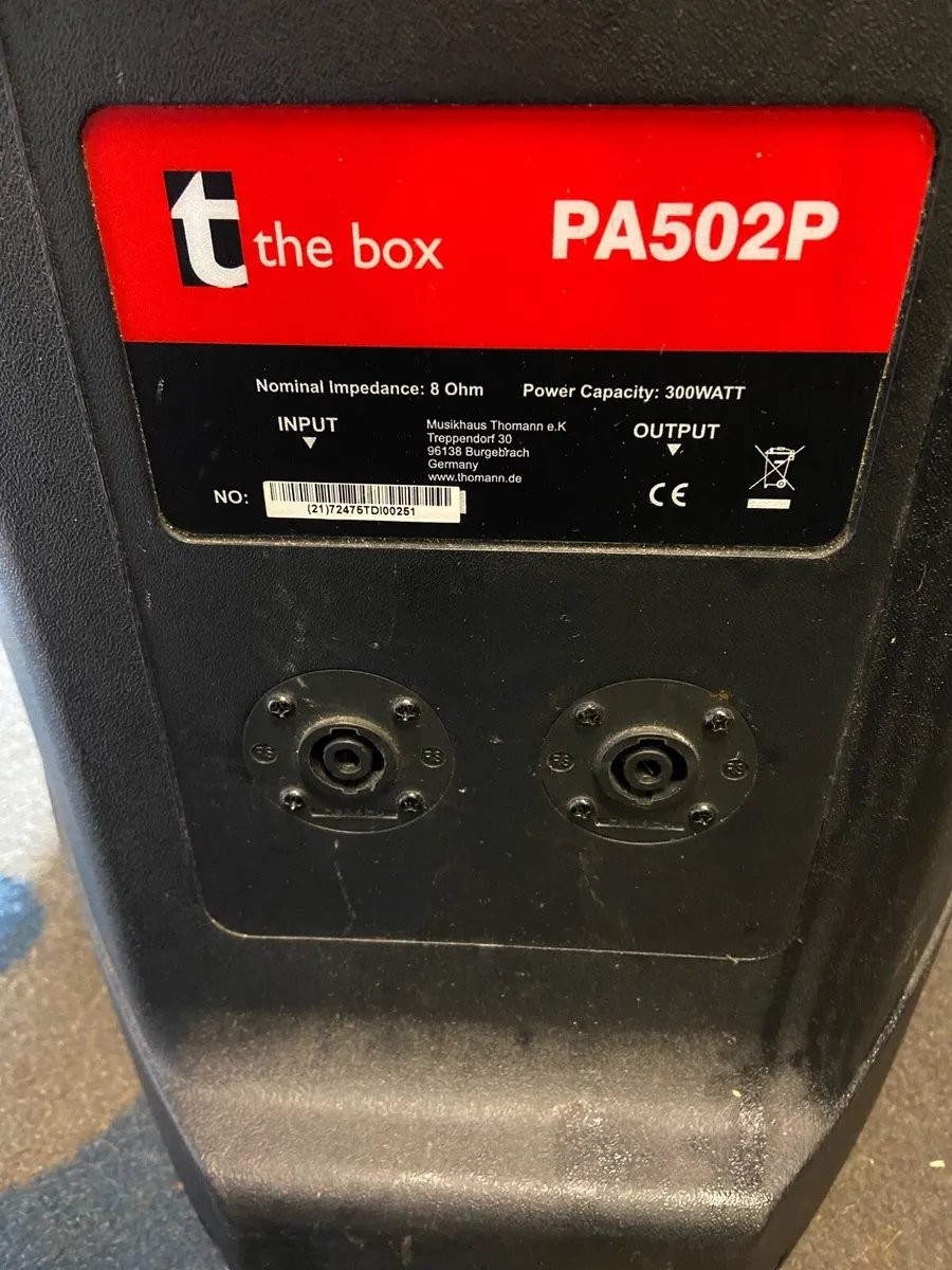 The  Box.  PA. 502. P. Speakers - Image 2
