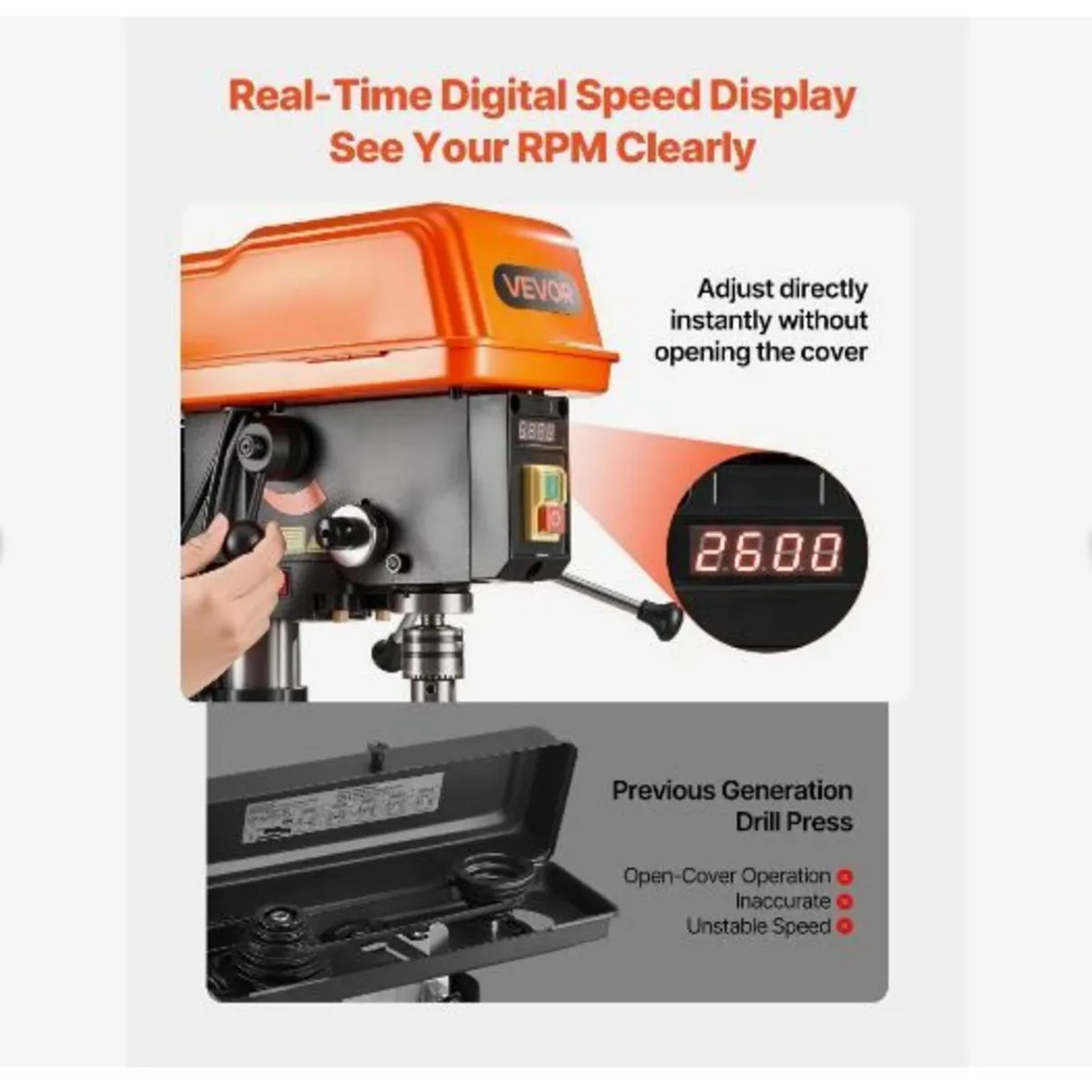 254 mm Benchtop Drill Press, 400W - Image 3