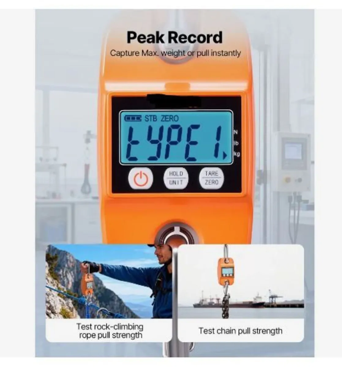 Digital Crane Scale, 880 lbs/400 kg Max - Image 3