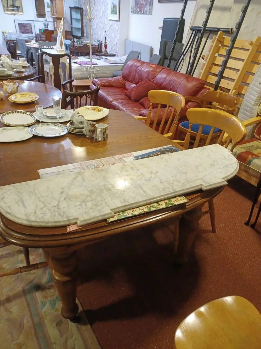 Victorian  marble top   shaped marble - Image 1