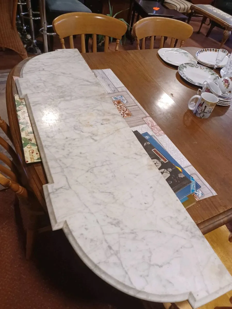 Victorian  marble top   shaped marble - Image 3