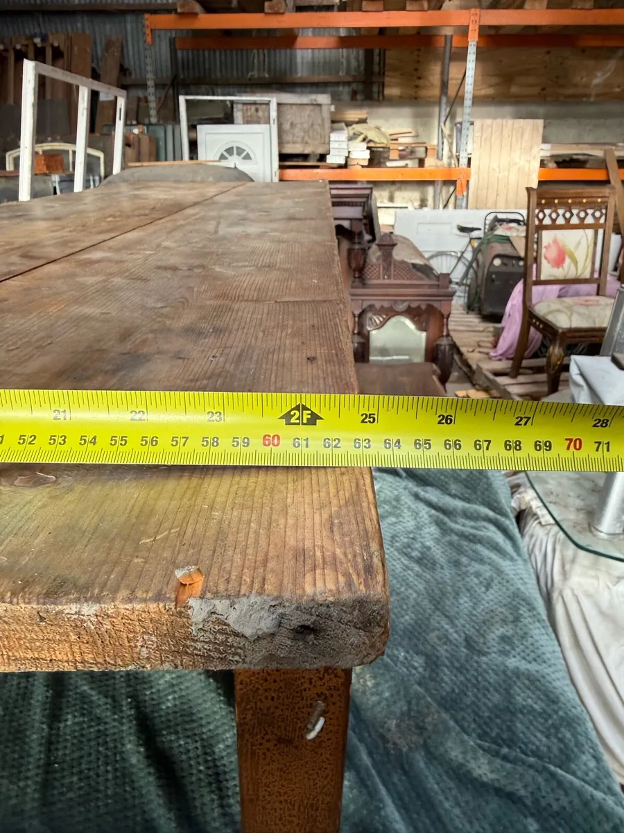 Original old farm house table - Image 4