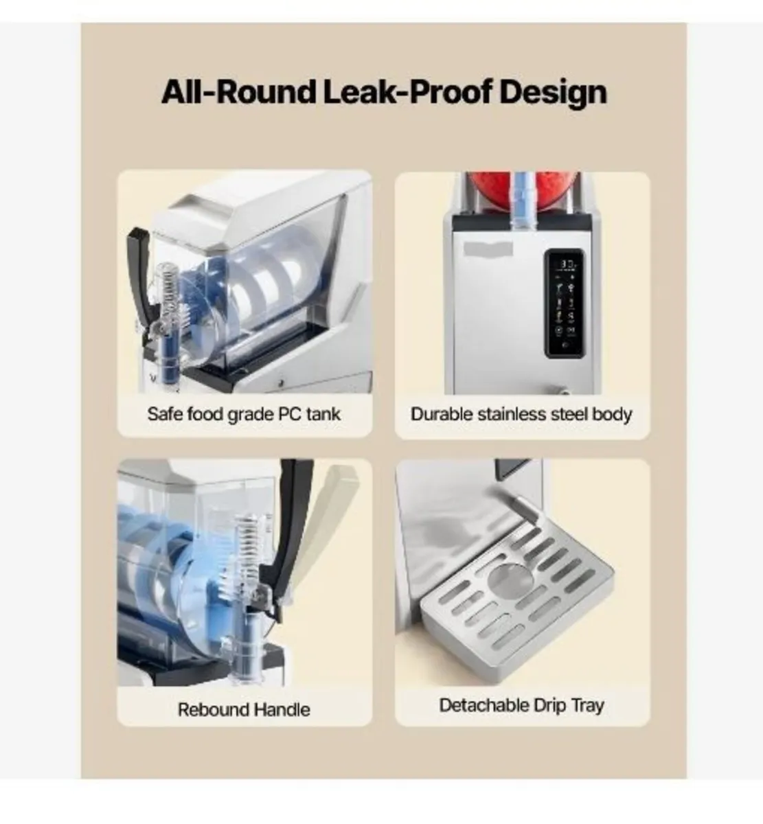 Slushie Machine, 3L/100oz No Ice Needed - Image 4