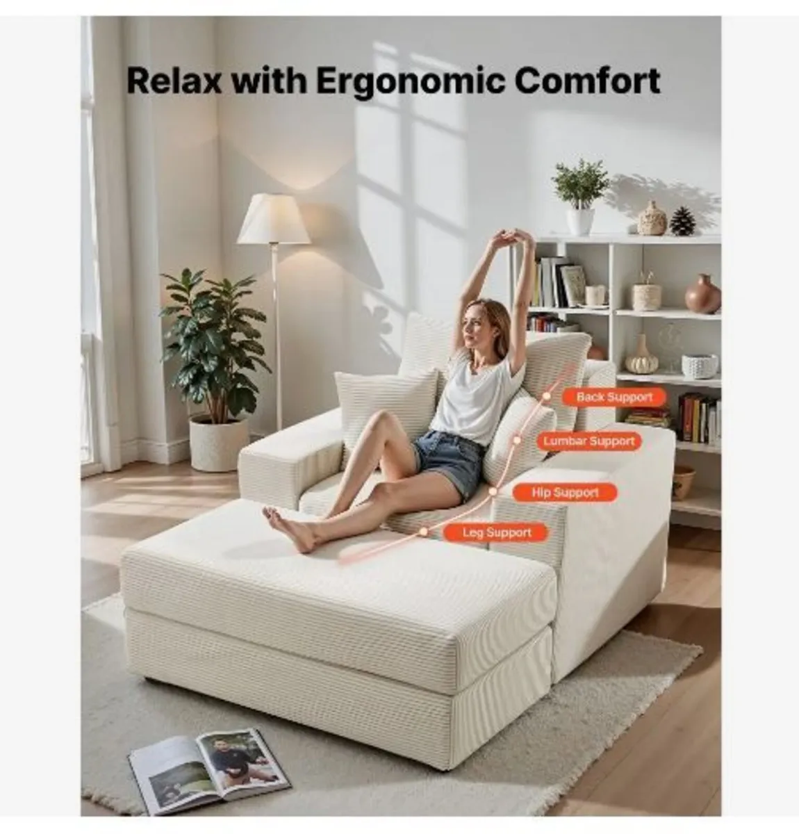 Chaise Lounge Chair, 1115 mm - Image 2