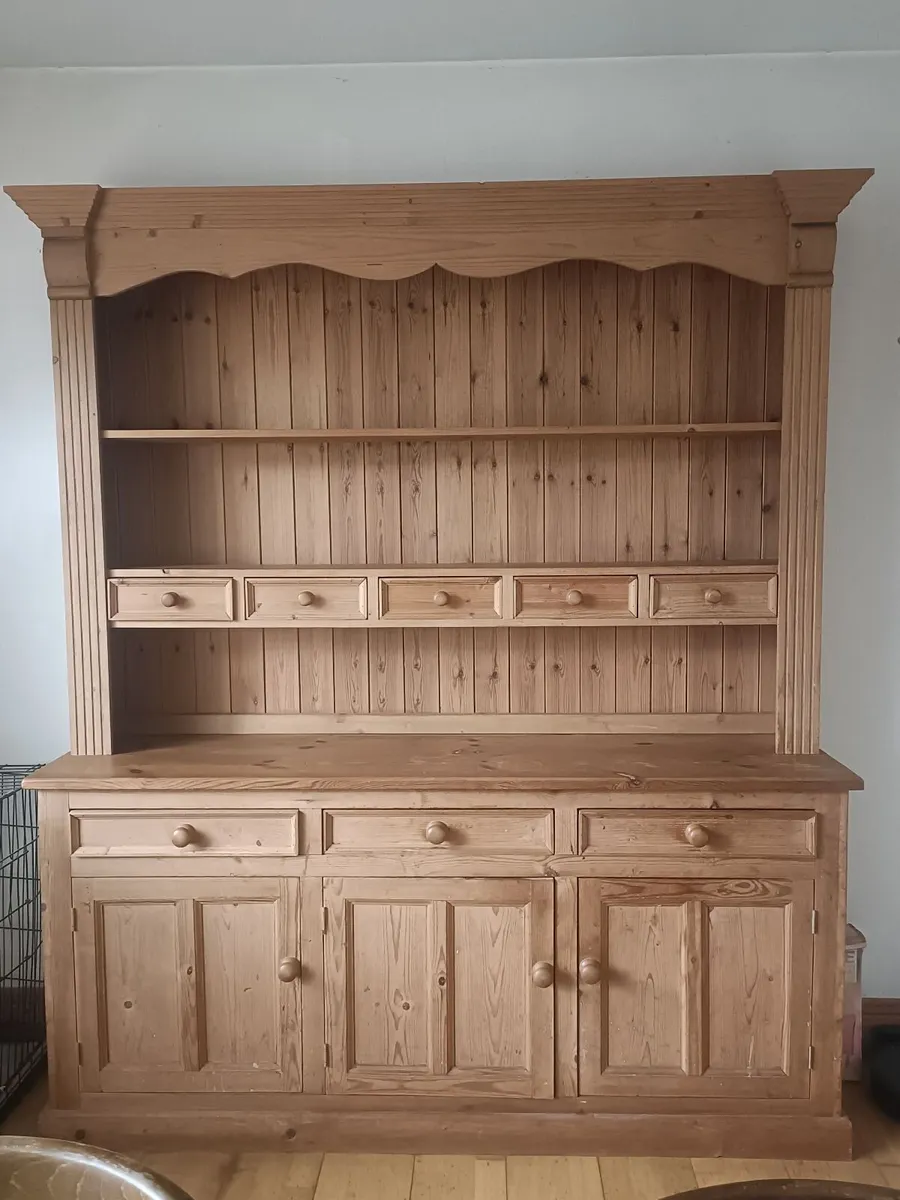 Large Pine dresser and wall unit - Image 1