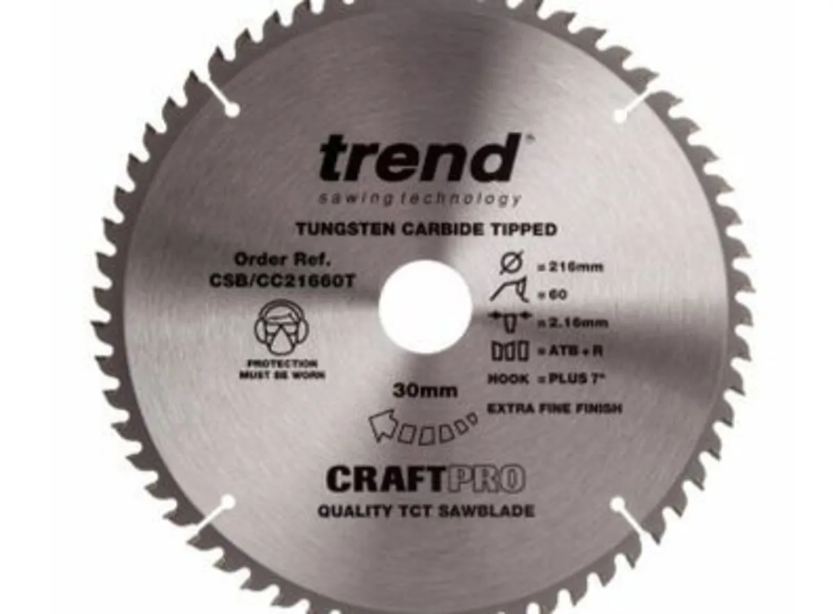 Trend CSB/CC21660T Saw Blade (Wood) 216 x 30mm 60T